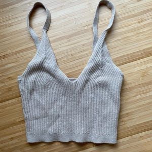 Rib knitted summer tank top